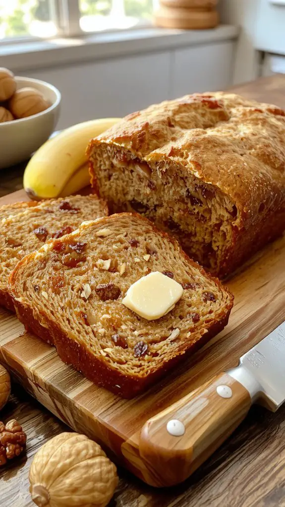 sweet nutty banana bread