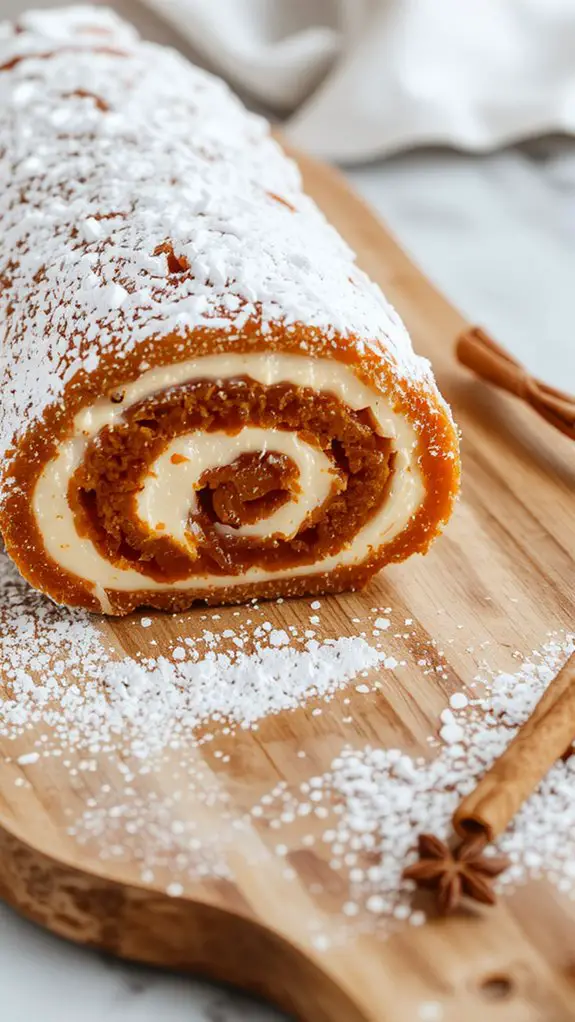 autumn spiced cake roll