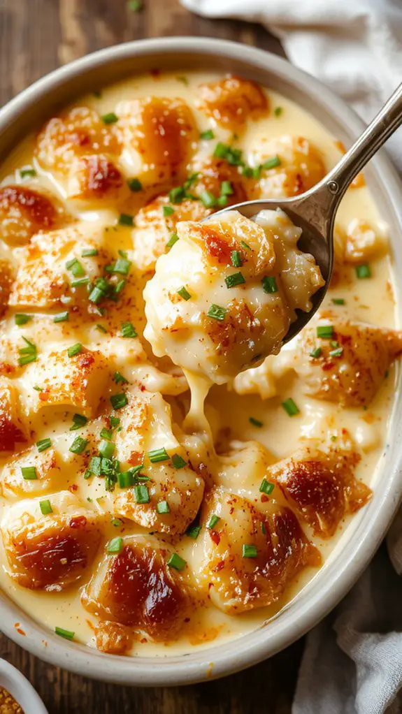 cheesy golden crispy layer