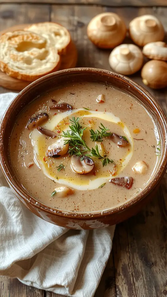 creamy mushroom soup technique