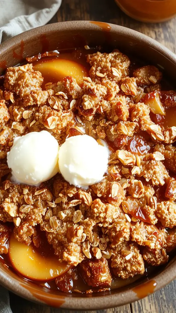 delicious peach dessert creation