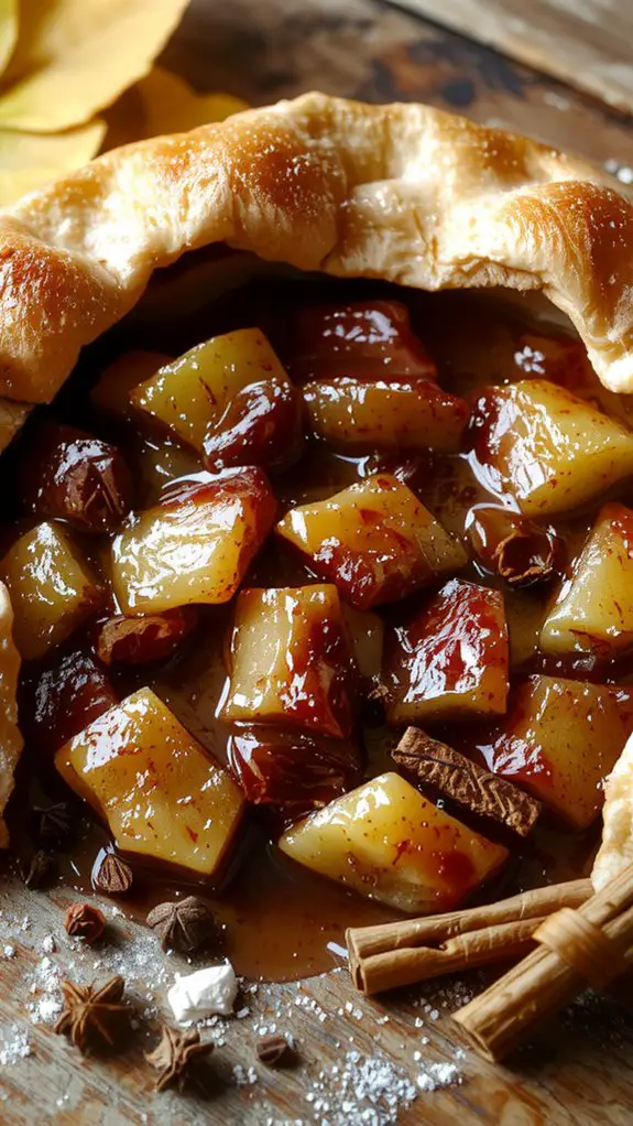 evenly coated apple slices