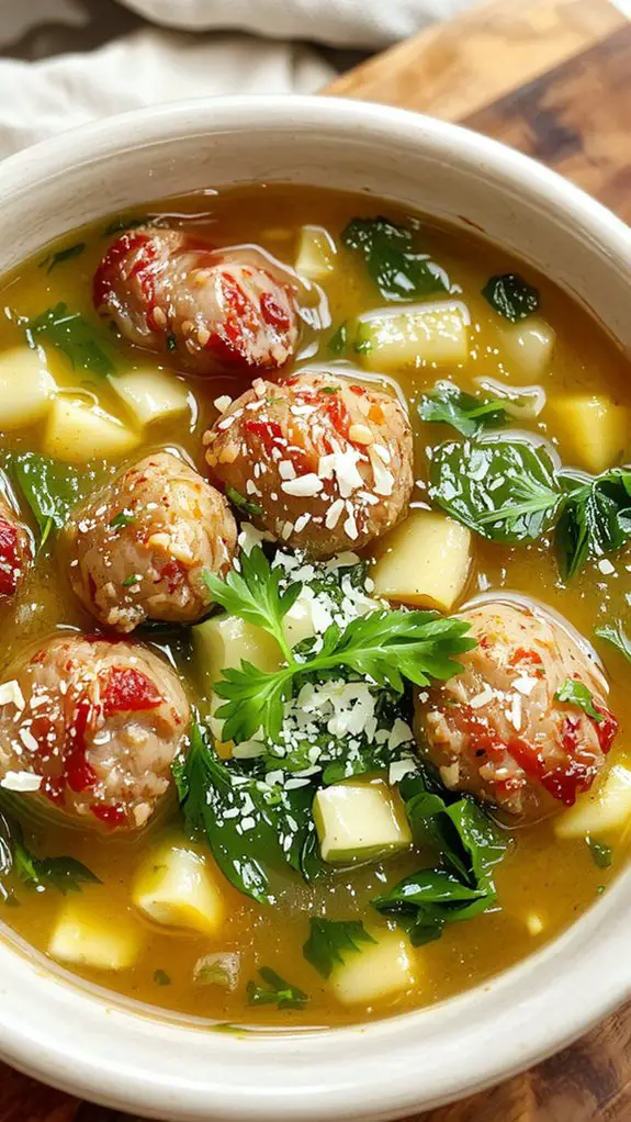 The Best Italian Wedding Soup Recipe 3 finish with parmesan sprinkle