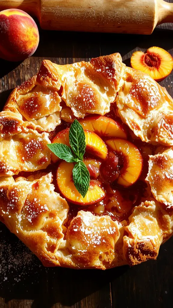 flaky peach pie perfection