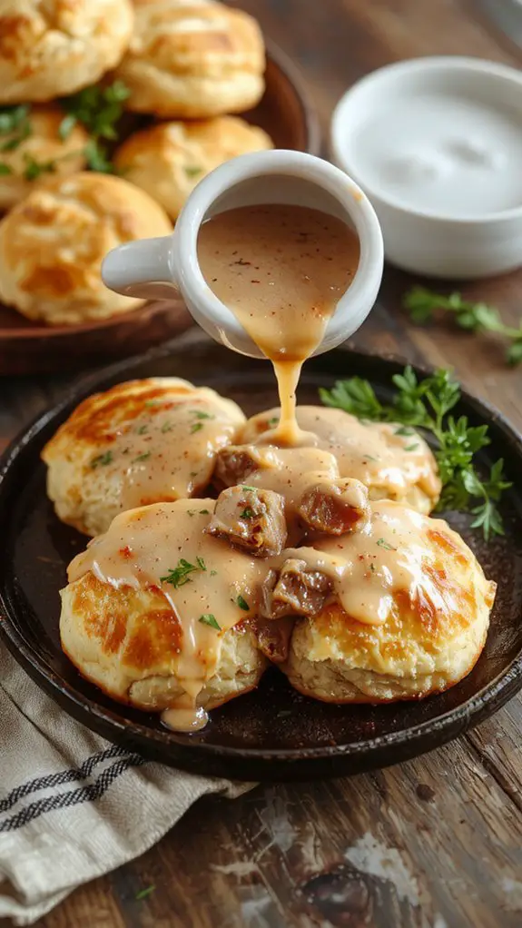 flour butter milk sausage