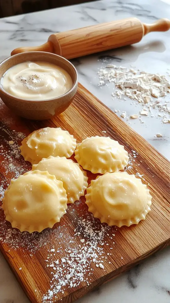 fresh pasta filled pockets