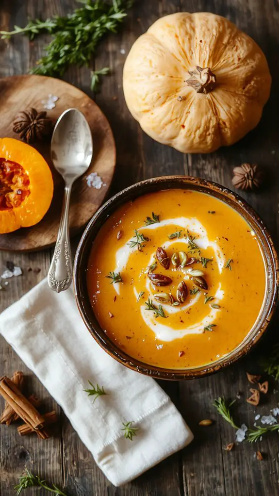 The Best Homemade Pumpkin Soup Recipe 3 garnish freeze roast simmer