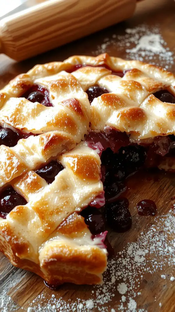 golden crust bubbling filling