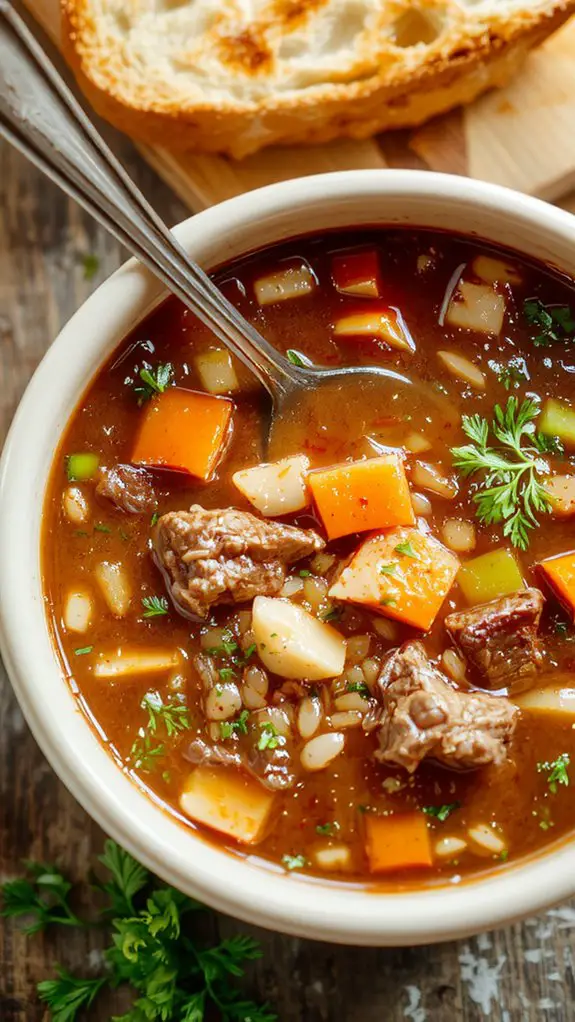 hearty beef barley soup