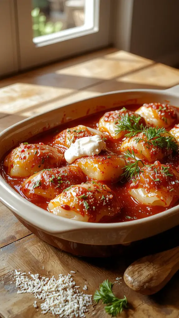 savory stuffed cabbage leaves
