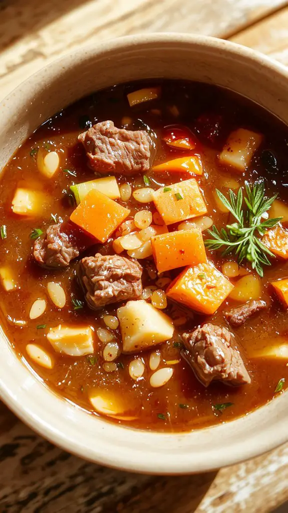 The Best Homemade Beef Barley Soup Recipe 3 season adjust serve enjoy