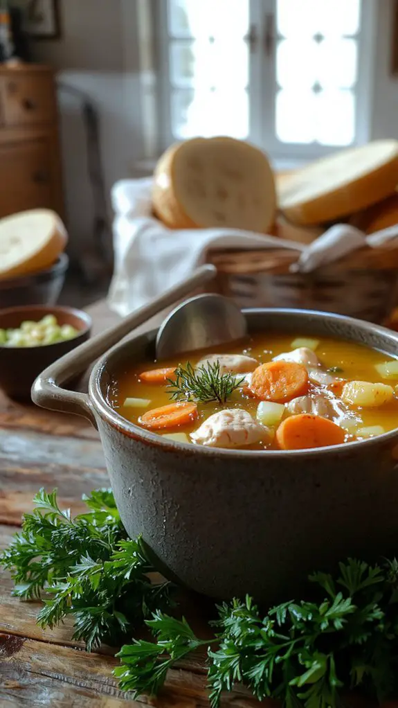 The Best Homemade Chicken Soup Recipe 3 season shred garnish rest