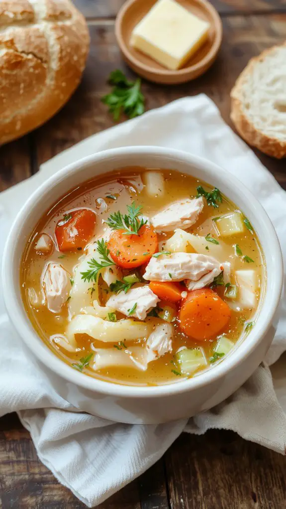 The Best Chicken & Noodle Soup Recipe 3 simmer noodles gently perfectly