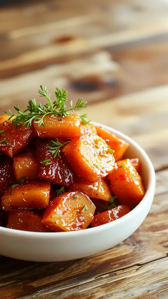 sweet butter glazed carrots