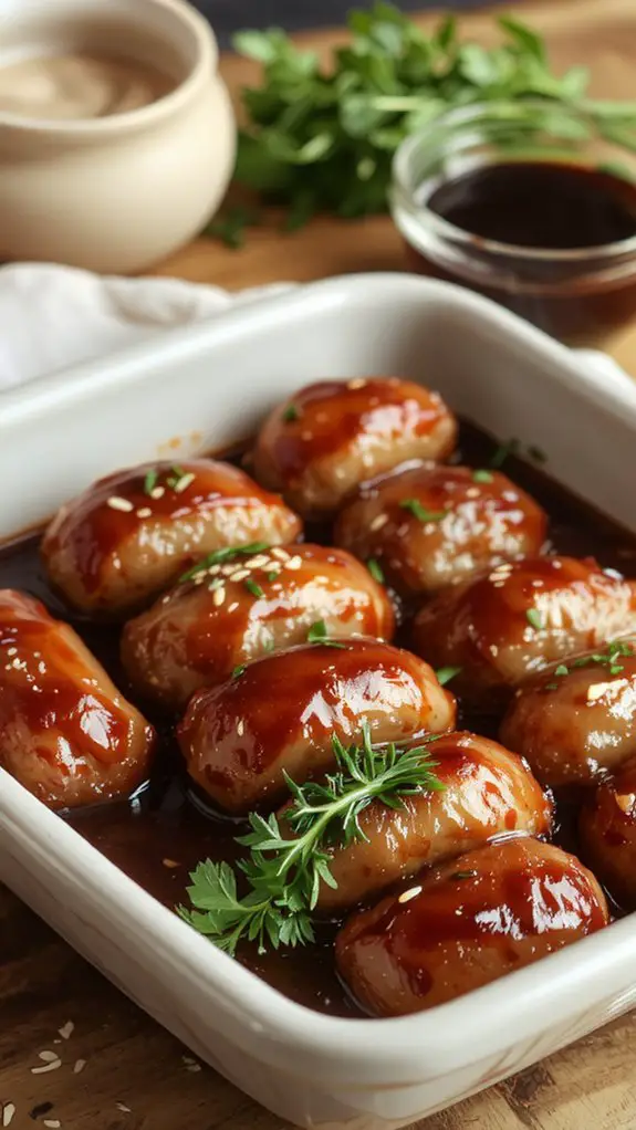 The Best Homemade Lil Smokies Recipe 3 bake slow cook garnish