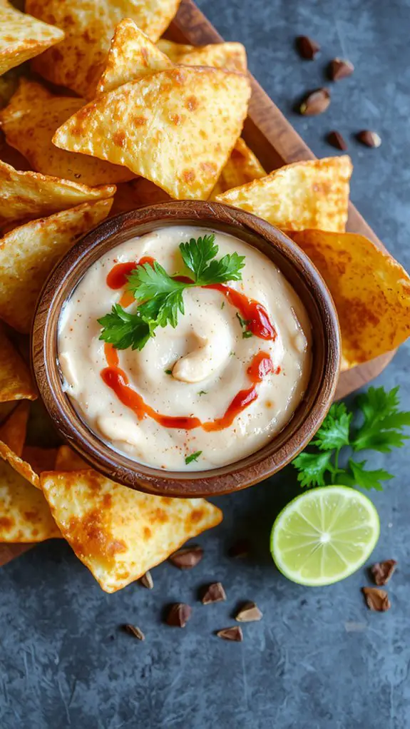 The Best Homemade Bean Dip Recipe 3 blend taste chill garnish