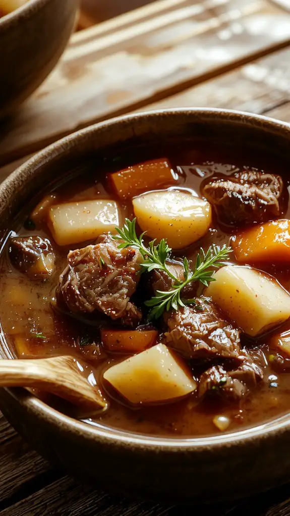 The Best Homemade Best Beef Stew Recipe 3 brown simmer thicken garnish