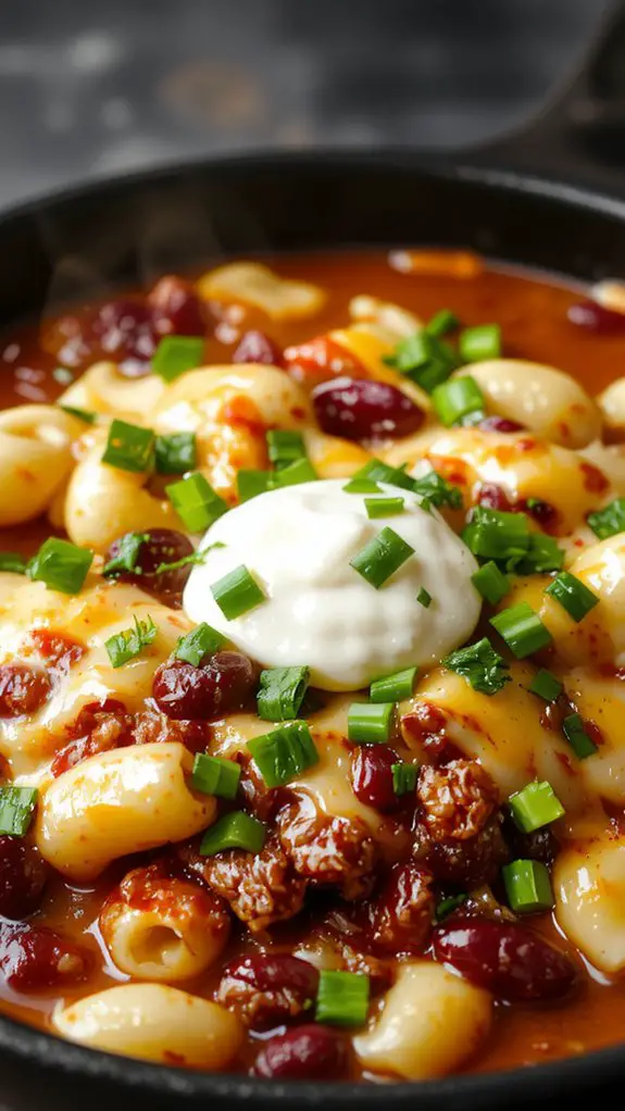The Best Homemade Chili Mac Recipe 3 cheesy ground beef comfort