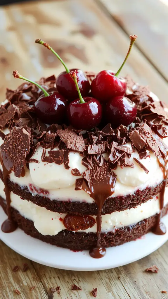 The Best Homemade Black Forest Cake Recipe 3 chocolate cherry layered perfection