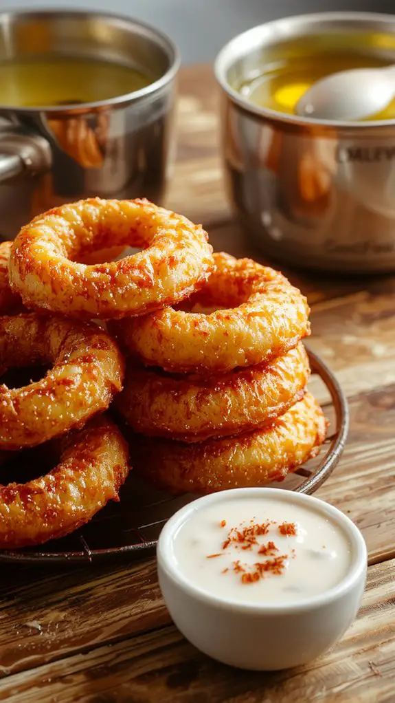The Best Homemade Onion Ring Recipe 2 crispy golden onion rings