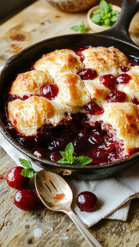 The Best Homemade Cherry Cobbler Recipe 3 flaky topping cherry cobbler