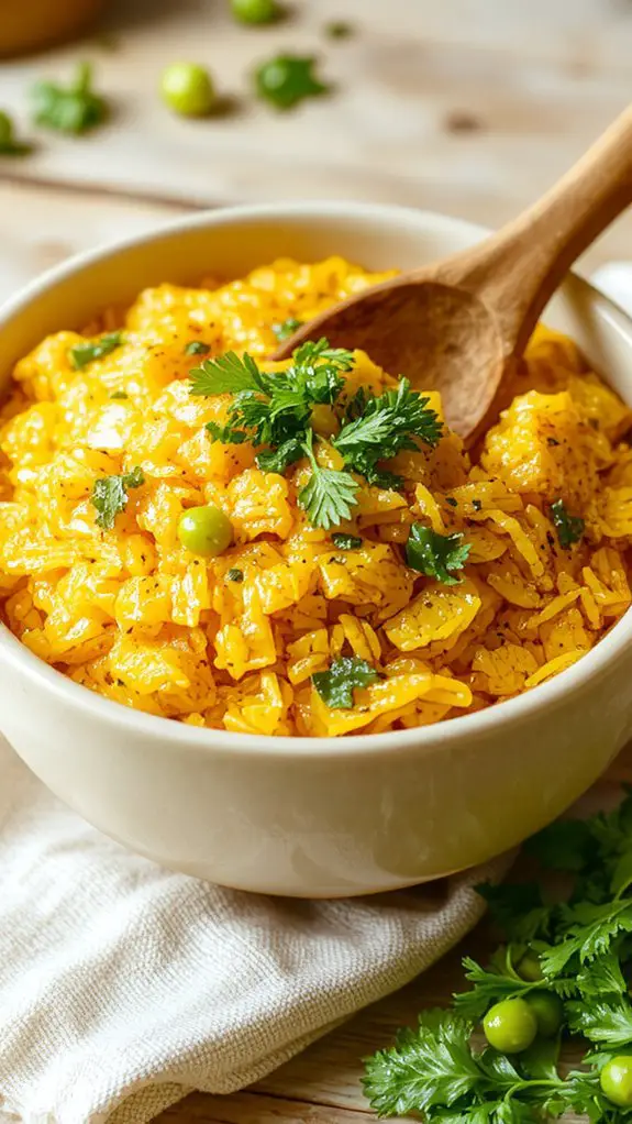 The Best Homemade Yellow Rice Recipe 3 fluff rest garnish serve