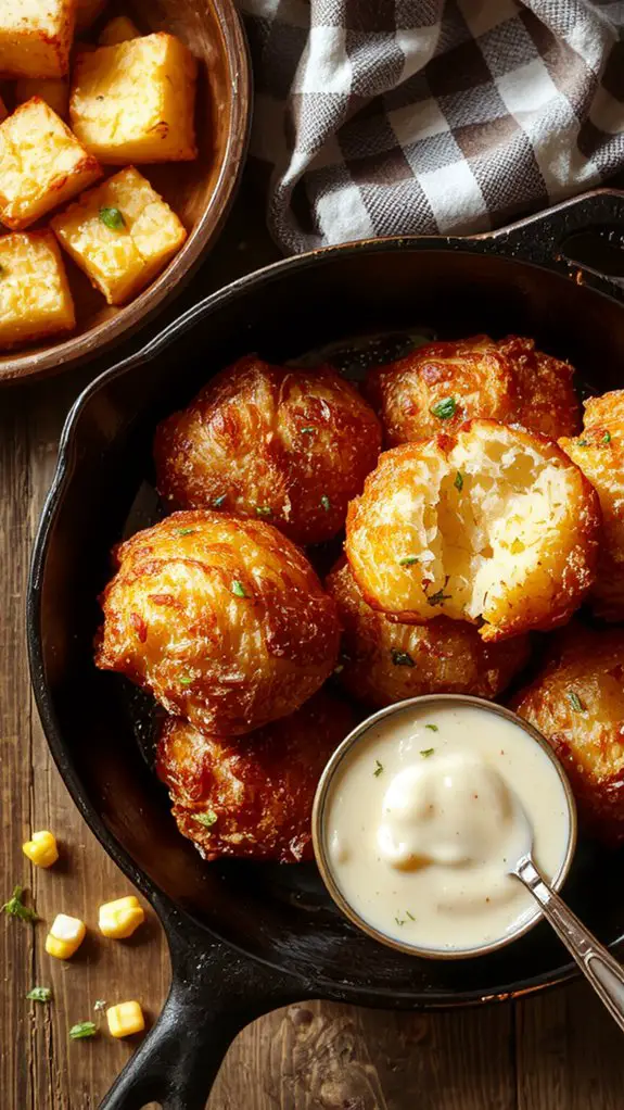 The Best Homemade Hush Puppy Recipe 3 fry drain serve hot