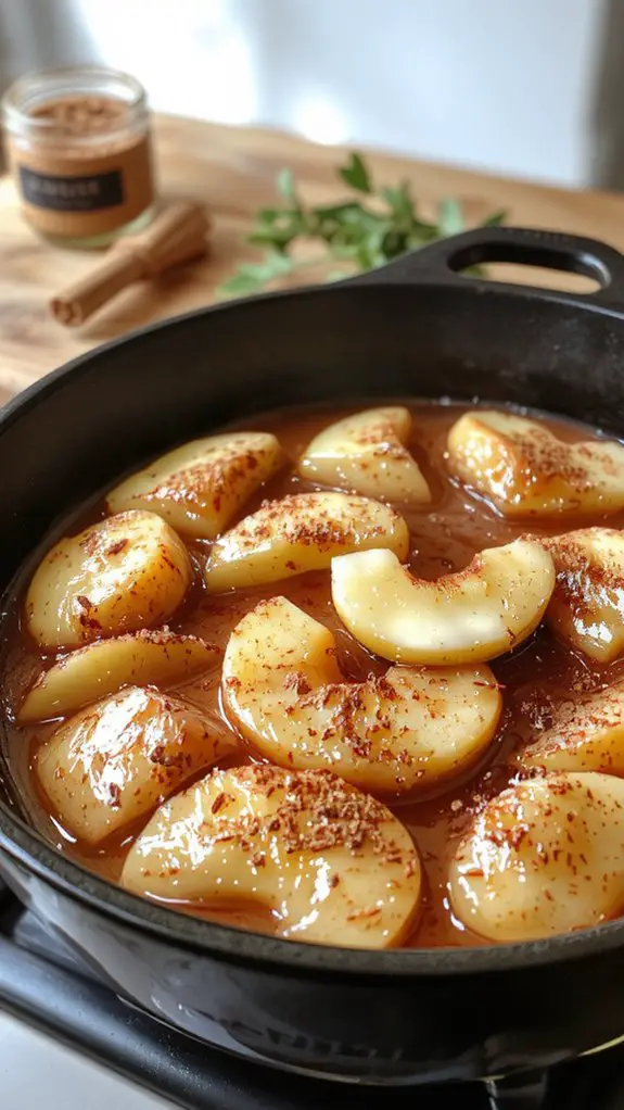 gently stir tender apples