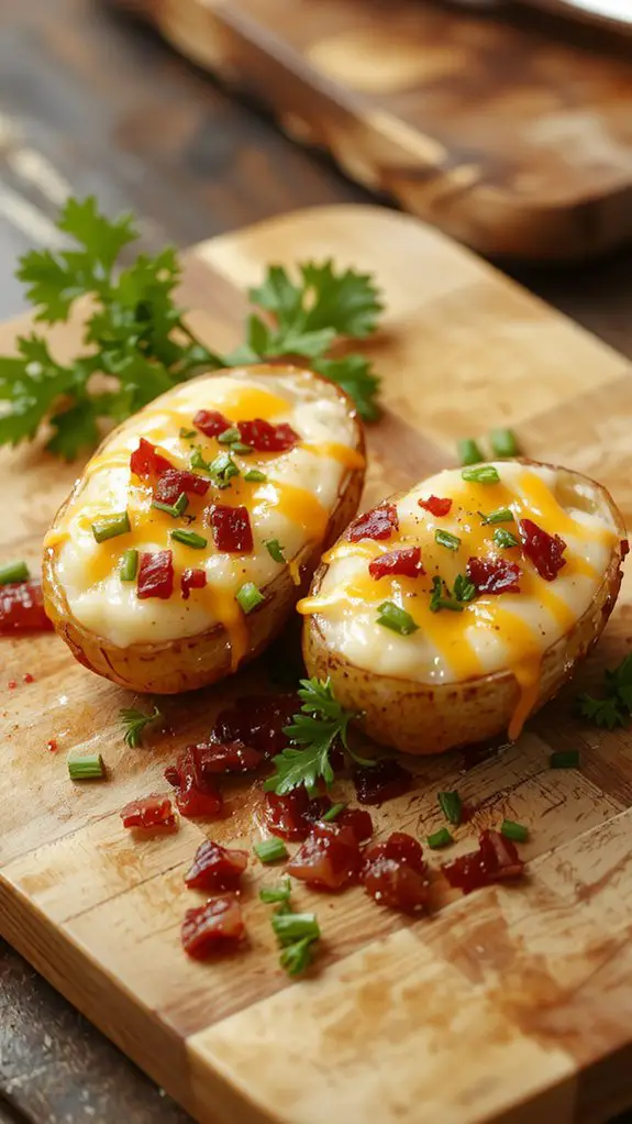 The Best Homemade Twice Baked Potatoes Recipe 3 golden finish garnish serve