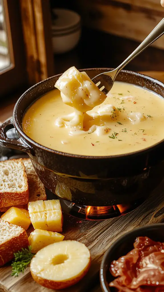 The Best Homemade Cheese Fondue Recipe 3 grate melt stir enjoy