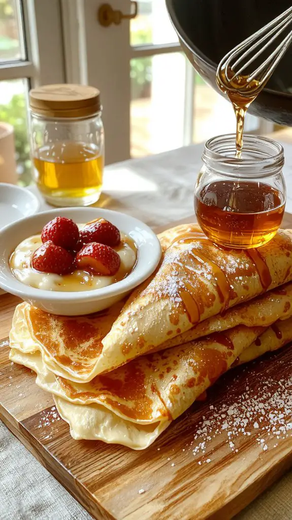 The Best Homemade Easy Crepe Recipe 3 heat and spread evenly