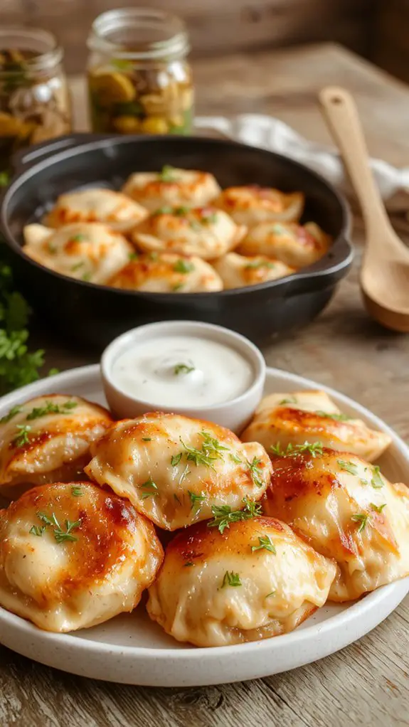The Best Homemade Perogies Recipe 3 serve with flavorful toppings