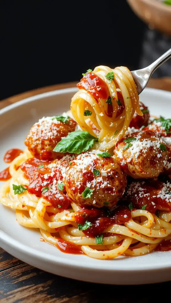The Best Homemade Spaghetti and Meatballs Recipe 3 simmer sauce meatballs spaghetti