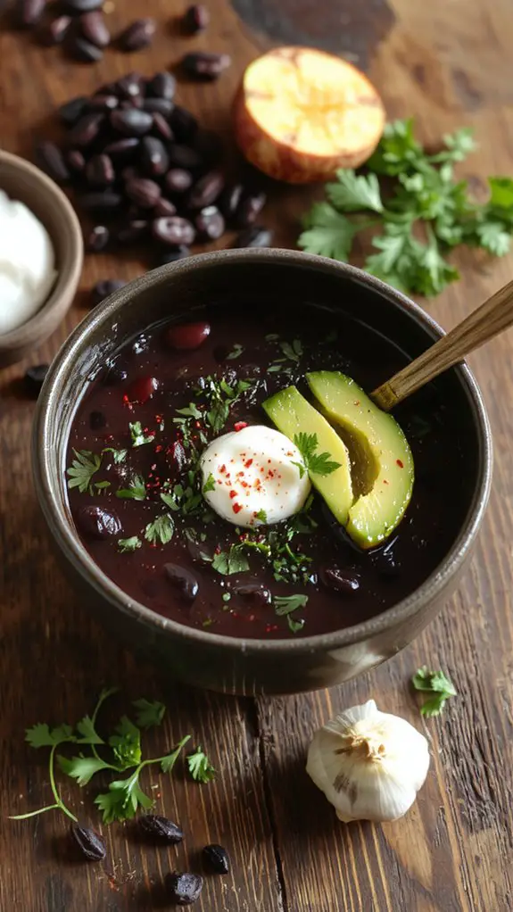 The Best Homemade Black Bean Soup Recipe 3 spice toasted simmered bean soup