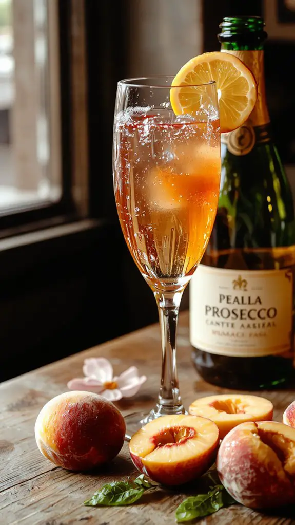 The Best Homemade Bellini Recipe 3 blend briefly with ice