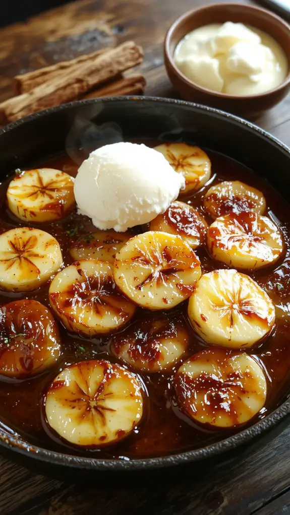 The Best Homemade Bananas Foster Recipe 3 caramelized bananas with rum