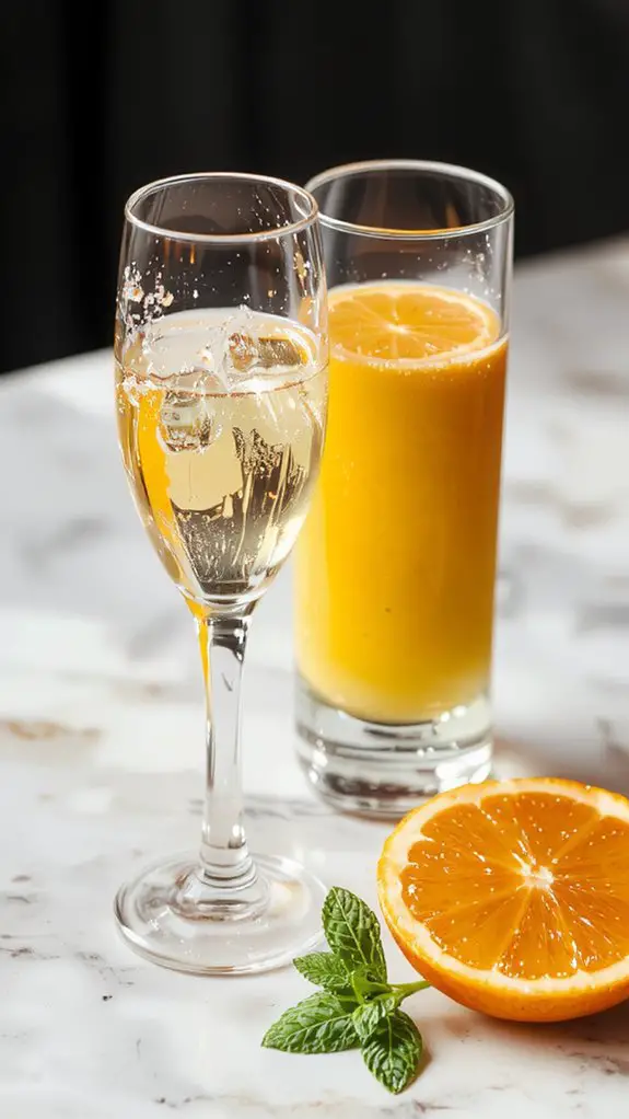 The Best Homemade Mimosa Beverage Recipe 3 chilled champagne orange mix