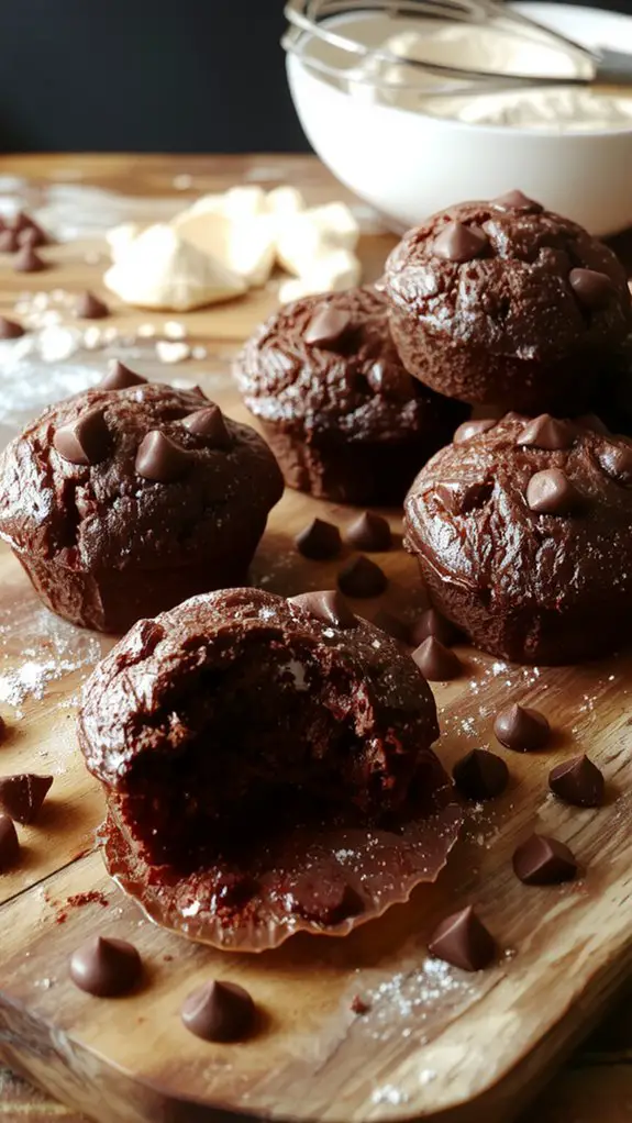 The Best Homemade Chocolate Muffin Recipe 3 evenly fold chocolate chips