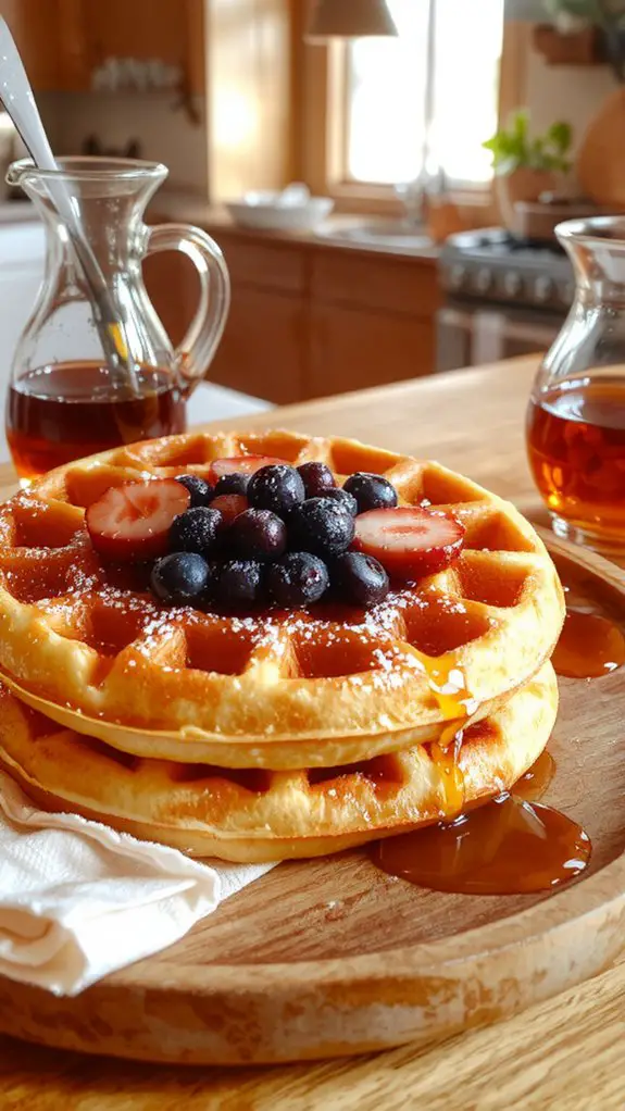 The Best Homemade Buttermilk Waffle Recipe 3 fold rest cook serve