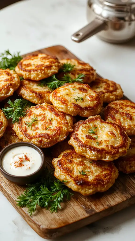 The Best Homemade Latkes Recipe 3 golden crispy potato pancakes