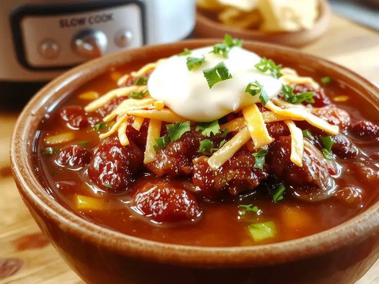 The Best Homemade Slow Cooker Chili Recipe 2