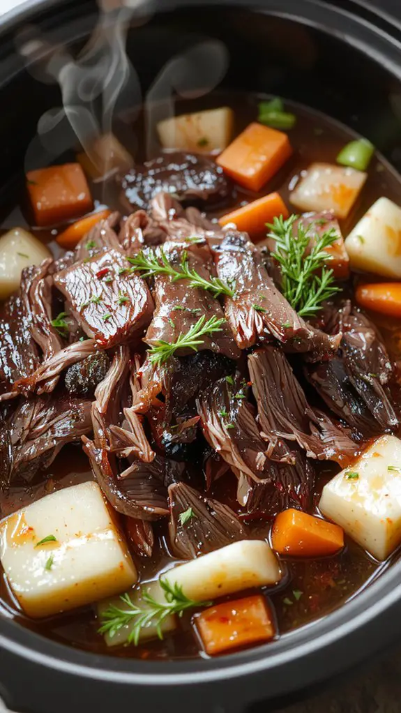 The Best Homemade Pot Roast Recipe Crock Pot 3 thicken sauce expertly